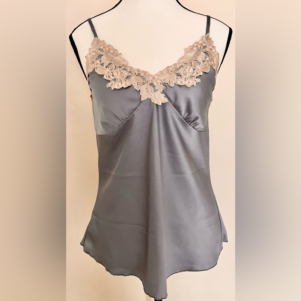 Periwinkle Blue Lace Trim Chemise